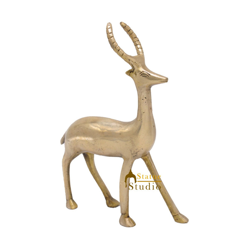 Brass Small Deer Showpiece Home Decorative Items For Home Office Décor Figure 8"