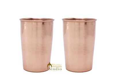 Copper 2 pcs Glass Gift Box Set For Diwali Corporate Gifting