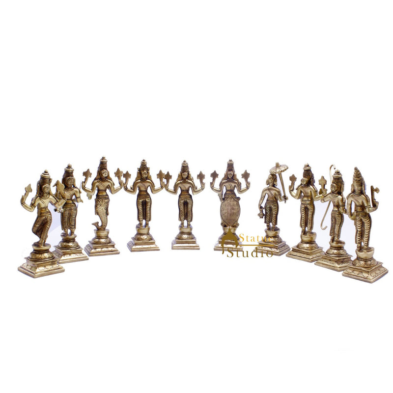 Brass Dashvavtar Vishnu Roopam Super Fine Exclusive Statue Idol For Home Pooja Room Décor