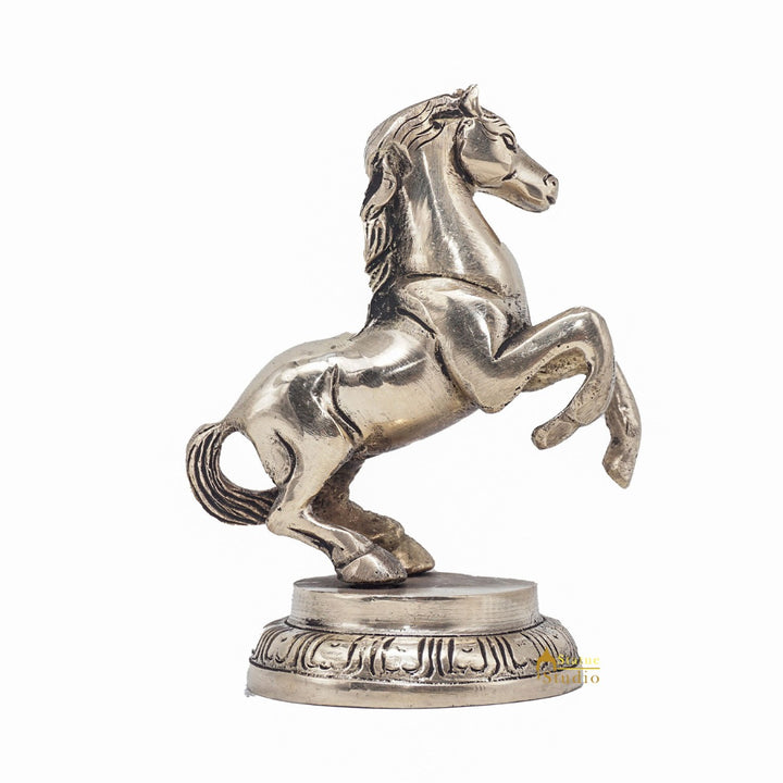 Brass Standing Horse Showpiece For Home Office Desk Table Décor And Gift 4"