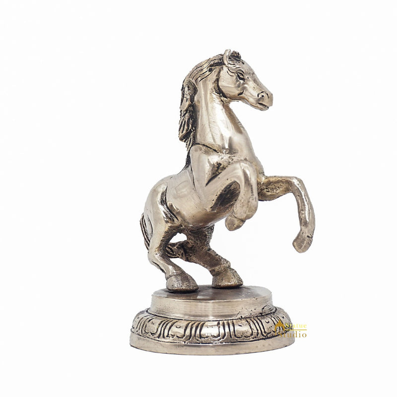 Brass Standing Horse Showpiece For Home Office Desk Table Décor And Gift 4"