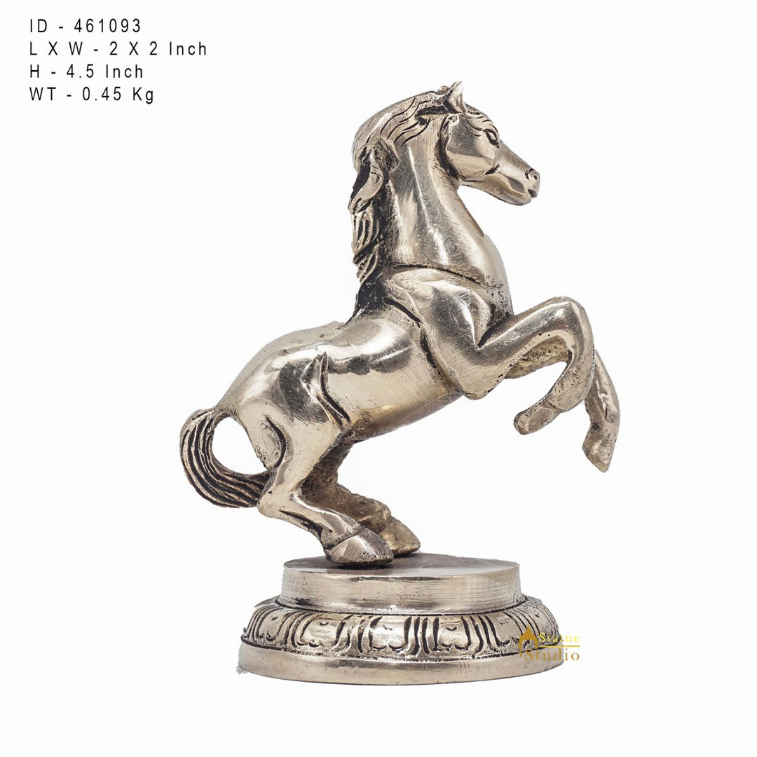 Brass Standing Horse Showpiece For Home Office Desk Table Décor And Gift 4"