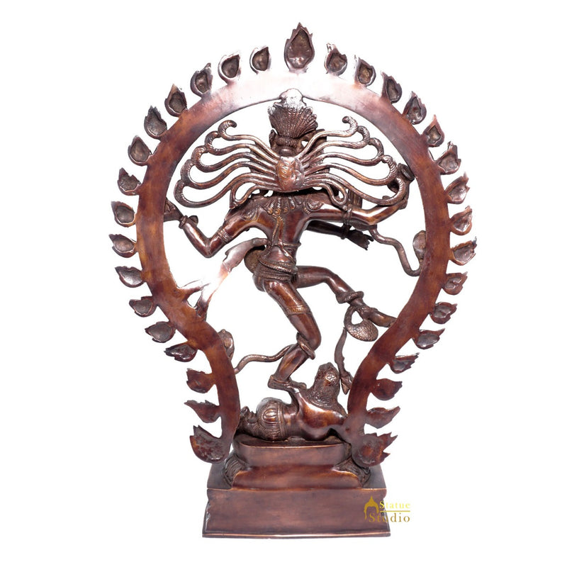 Brass Vintage Nataraja Idol For Home Office Décor Gift Showpiece Statue 21"