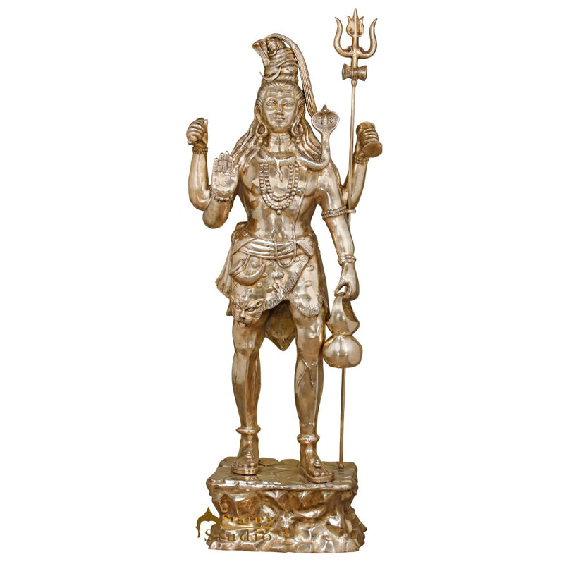 Brass Lord Shiva Idol Large Life Size Statue For Home Temple Office Garden Décor