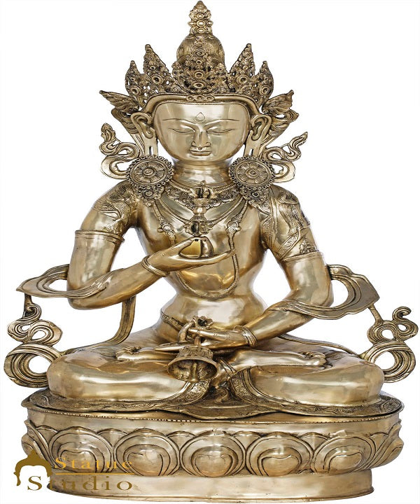 Brass Large Size Buddhist Vajrasattva Buddha Statue Décor Idol Showpiece 3 Feet