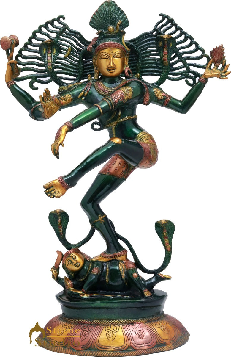 Brass Large Size Nataraja Idol Dancing Shiva Without Frame Décor Statue 30"