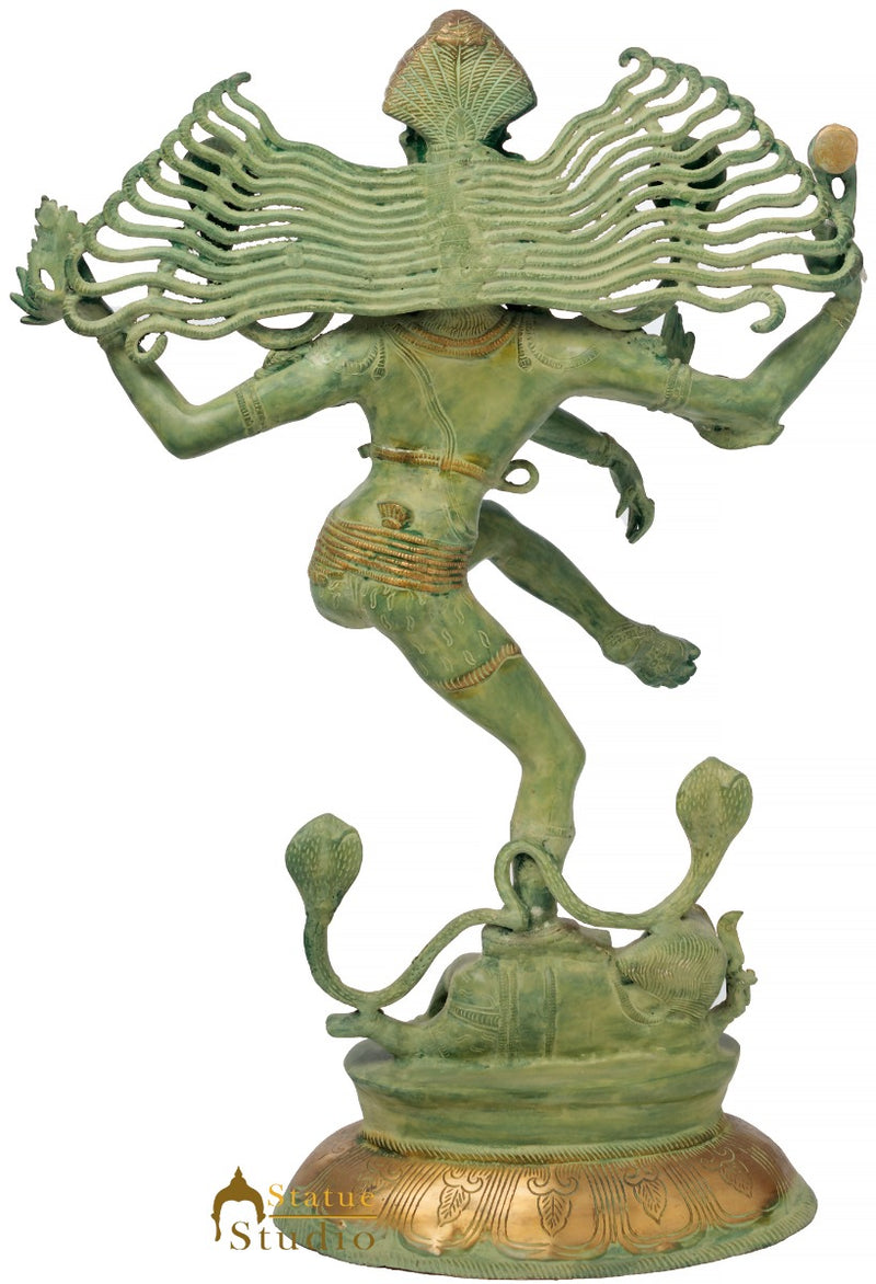 Brass Large Size Nataraja Idol Dancing Shiva Décor Statue Without Frame 30"