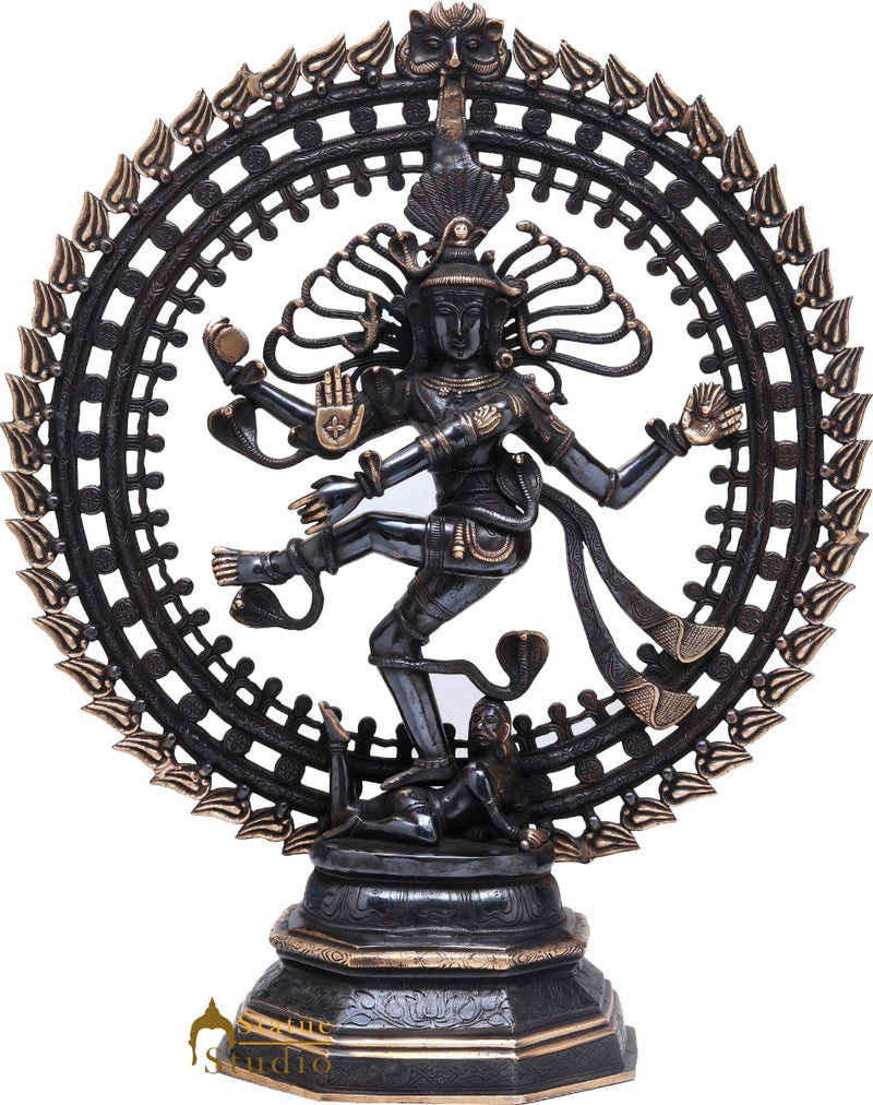 Brass Nataraja Dancing Shiva Statue Idol For Home Office Décor Gifting 30"