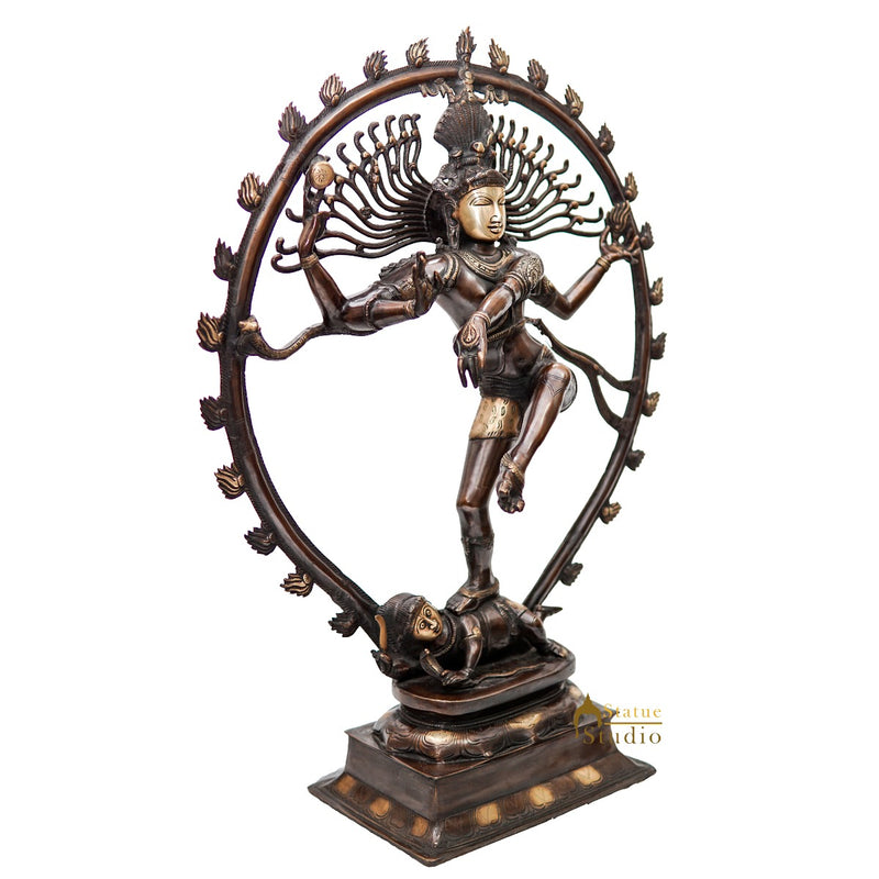 Brass Antique Large Nataraja Statue Natraj Home School Décor Statue 3 Feet