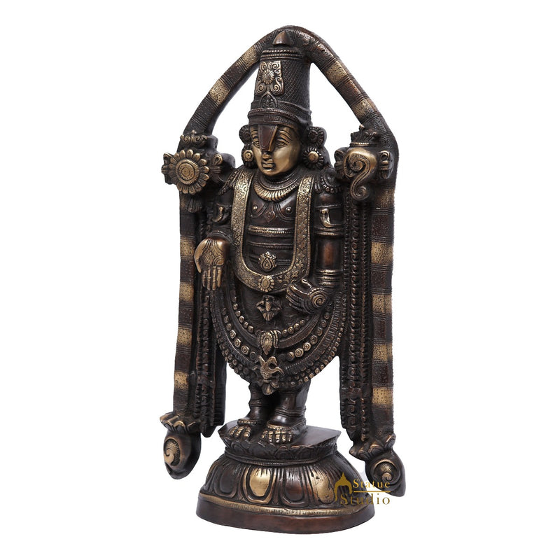 Brass Large Size Tirupathi Balaji Statue Antique Religious Décor Gift Idol 2 Feet