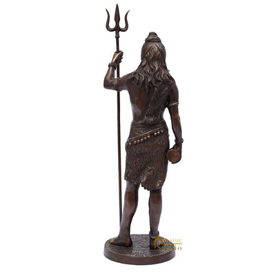 Brass Standing Lord Shiva Idol Home Puja Room Décor Showpiece Large Statue 2 Feet