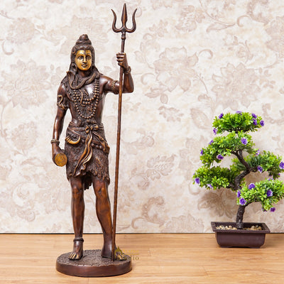 Brass Standing Lord Shiva Murti 2 Feet