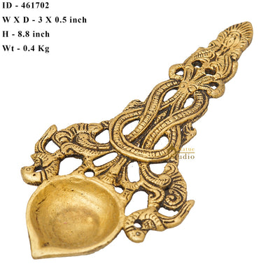 Brass Pooja Spoon For Home Puja Room Décor Gift Showpiece 7"