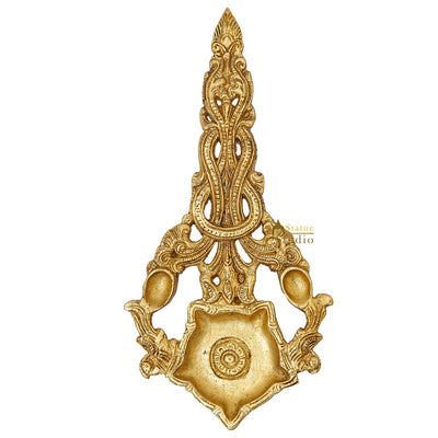 Brass Pooja Spoon For Home Puja Room Décor Gift Showpiece 8.5"