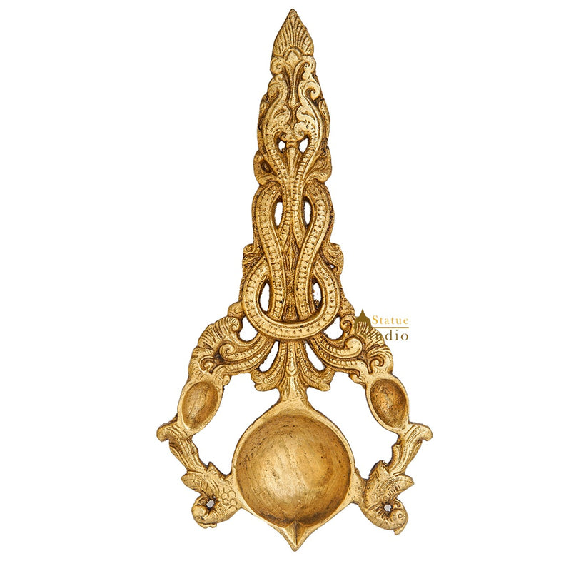 Brass Pooja Spoon For Home Puja Room Décor Gift Showpiece 8"