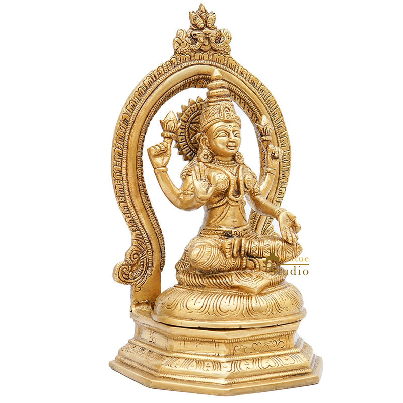 Brass Lakshmi Idol Diwali Pooja Room Home Décor Gift Laxmi Statue 11"