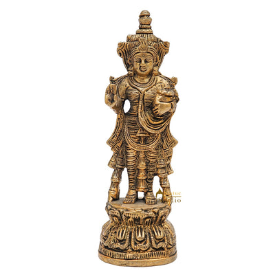 Brass Rare Standing Radha Idol Small Home Puja Room Décor Statue 7.5"