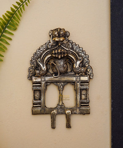 Brass Prabhavali Temple Design Frame Wall Hanging Home Décor