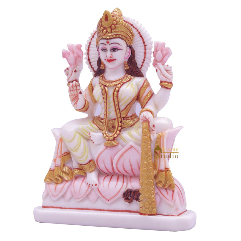 Marble Dust Lakshmi Idol Pooja Room Décor Gift Laxmi Statue Showpiece 5"