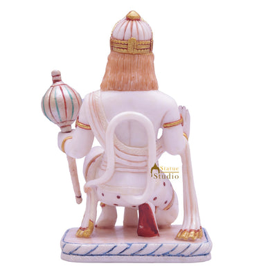 Marble Dust Hanuman Idol Home Pooja Room Décor Gift Statue 6"