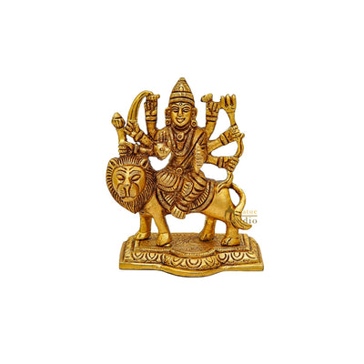 Brass Fine Mini Durga Idol For Home Temple Pooja Décor Gift 4"