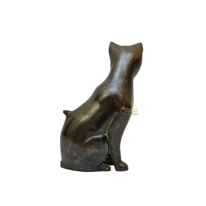 Brass Antique Cat Showpiece For Home Living Room Décor Statue 6"