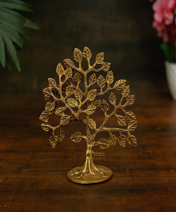 Brass Small Tree Showpiece For Lucky Home Vastu Décor Gift