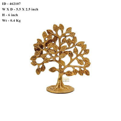 Brass Small Tree Showpiece For Lucky Home Vastu Décor Gift