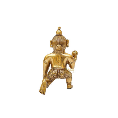 Brass Ladoo Gopal Bal Kanha Krishna Idol For Home Pooja Room Décor