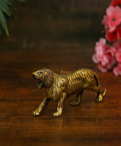 Brass Antique Mini Tiger Showpieces For Home Office Table Décor Gift