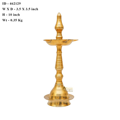 Brass Samay Diya For Home Temple Pooja Room Décor Diwali Gift 10"