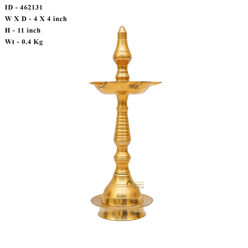 Brass Samay Diya For Home Temple Pooja Room Décor Diwali Gift 11"