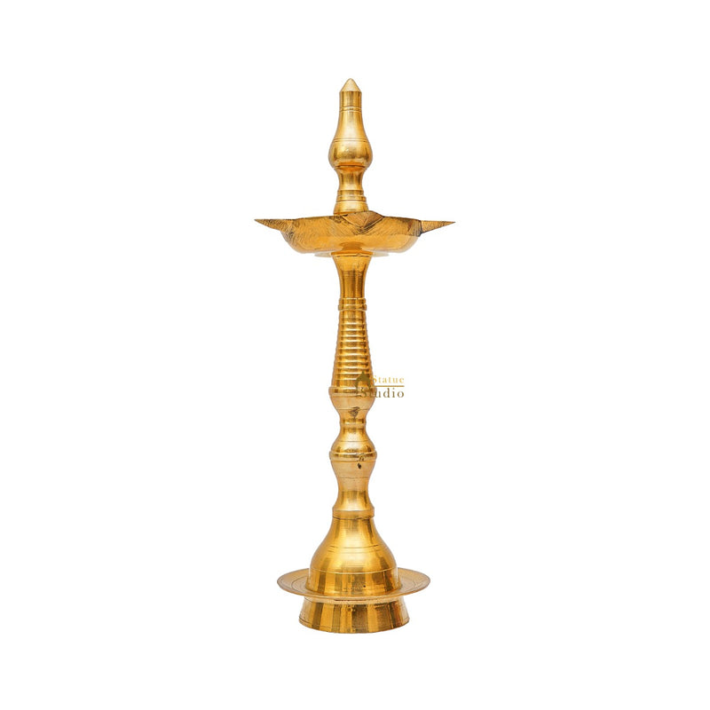 Brass Samay Diya For Home Temple Pooja Room Décor Diwali Gift 13"