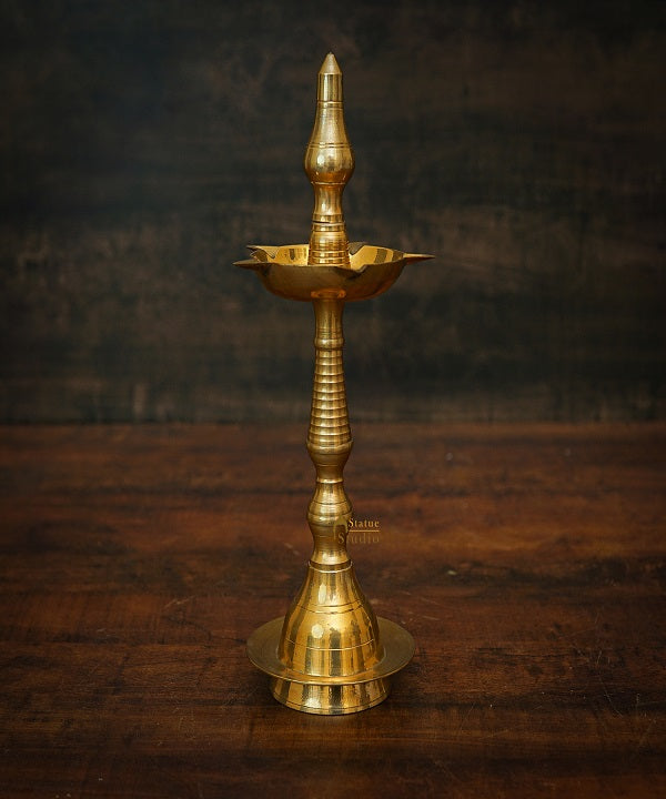 Brass Samay Diya For Home Temple Pooja Room Décor Diwali Gift 13"