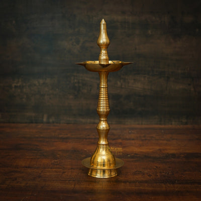 Brass Samay Diya For Home Temple Pooja Room Décor Diwali Gift 15"