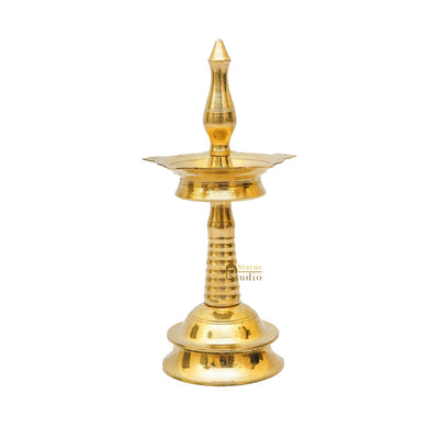 Brass Samay Diya For Home Temple Pooja Room Décor Diwali Gift 7"