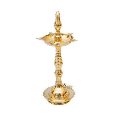Brass Fine Samay Diya For Home Temple Pooja Room Décor Diwali Gift 8"