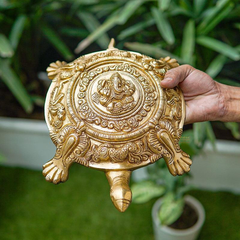 Brass Turtle Showpieces For Feng Shui Vastu Home Office Room Decor