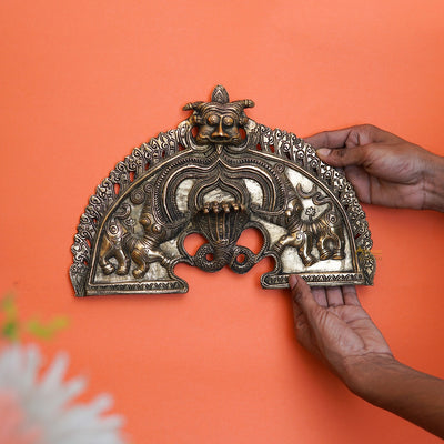 Brass Prabhavali Temple Design Frame Wall Hanging Home Decor