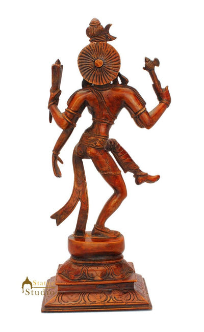 Vintage Antique Hindu god Shiva form Ardhanareshawara statue idol 13"