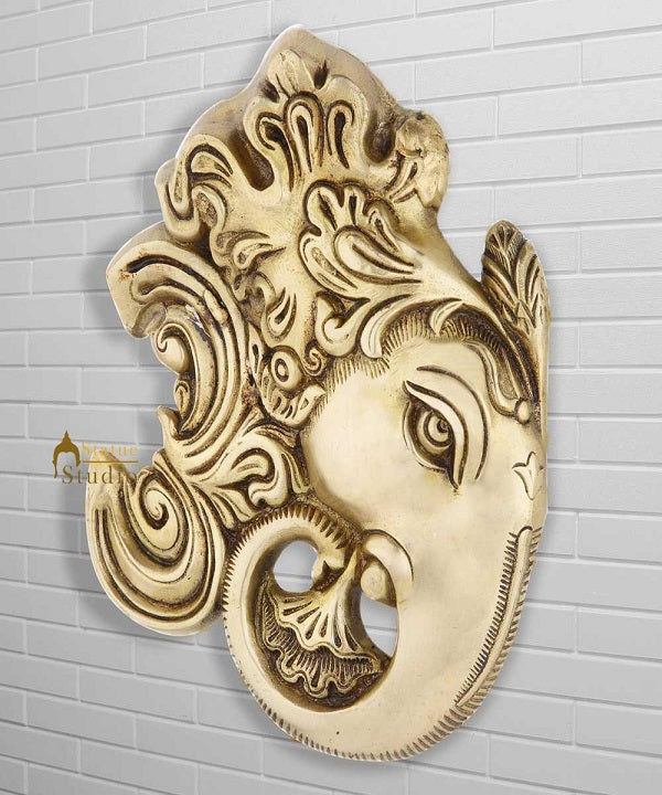 Blessing metal Ganesha Wall Hanging removable Décor 9"