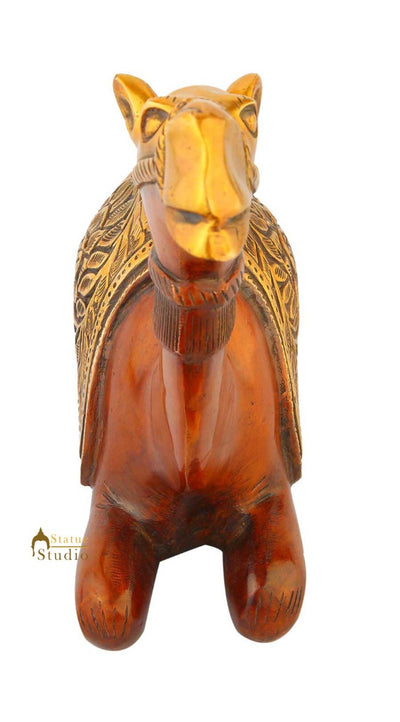 Brass Sitting Camel statue Showpiece decorative figurine sculpture 9"