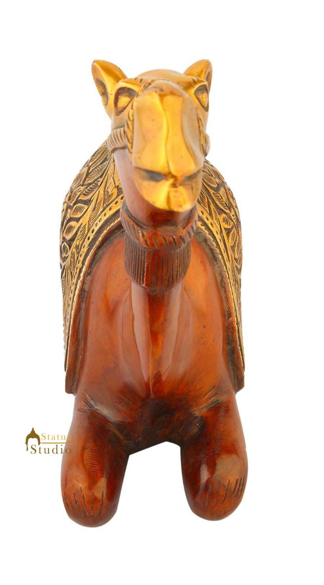 Brass Sitting Camel statue Showpiece decorative figurine sculpture 9"