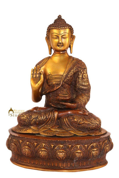 Blessing buddha sakyamuni statue medicine thai décor chinese buddhism 7"