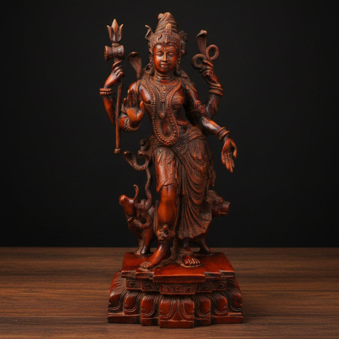 Brass Ardhnarishwar Shiv-Shakti Antique Finish For Home Decor 18 Inch 73200