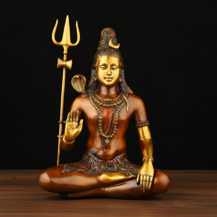 Brass Blessing Shiva Idol For Home Decor 20 Inch 448700