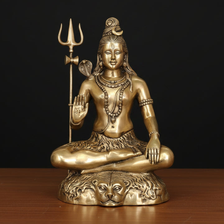 Brass Large Blessing Shiva Statue Shankar Bhagwan 22 Inch 350900
