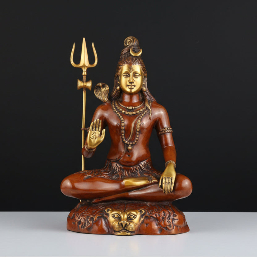 Brass Large Lord Shankar Bhagwan Shiva Idol For Home Temple 2 Feet 375300