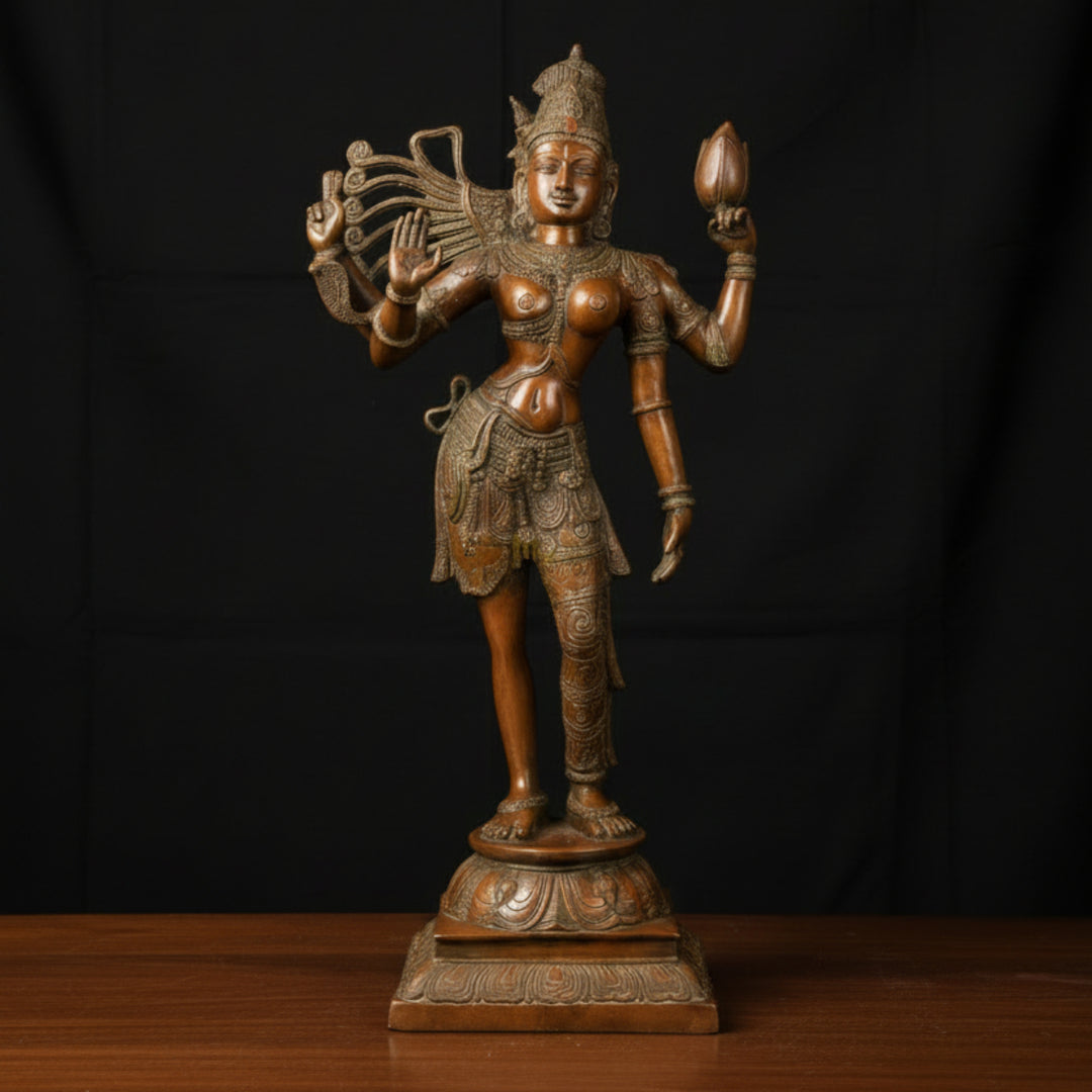 Brass Large Size Lord Shiva Ardhanarishvara Statue For Home Decor 40 Inch 108500