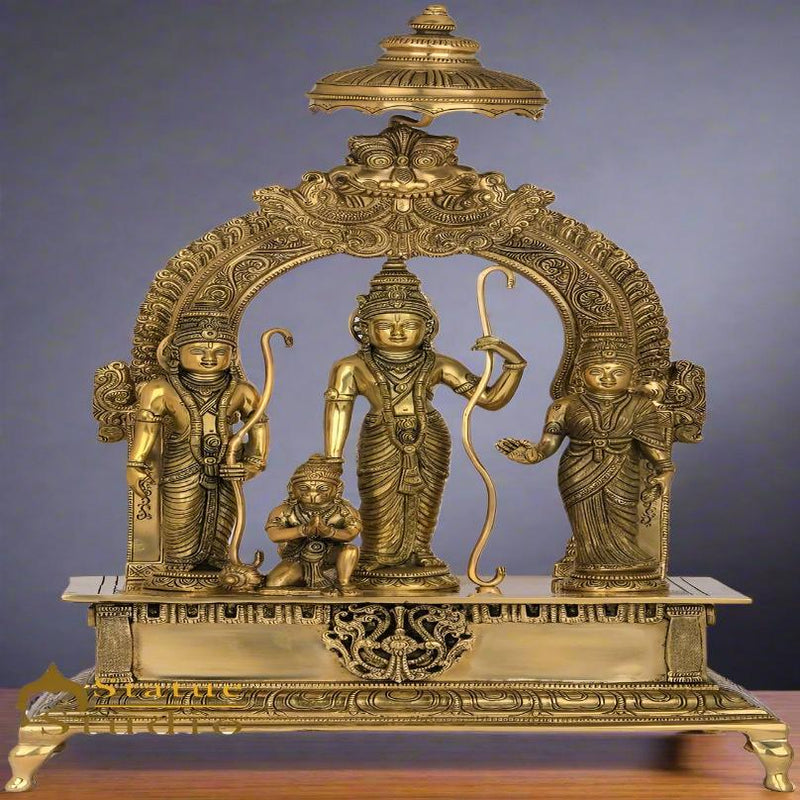 Brass Lord Rama Darbar Idol for Home Temple Decor Showpiece 1.5 Feet 461244